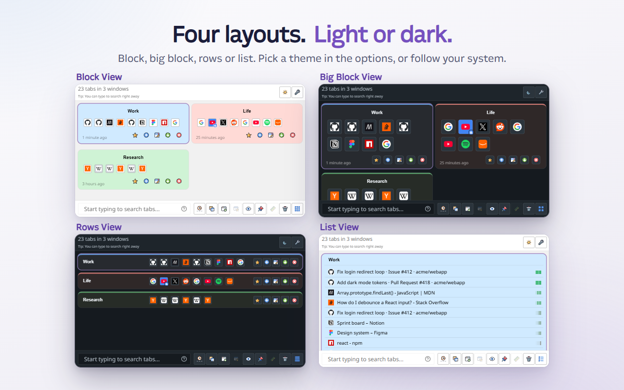 Tab Manager Plus screenshot 5